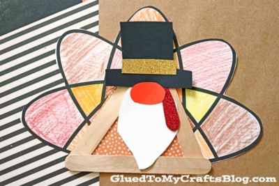 Popsicle Stick Turkey Gnome - Thanksgiving Craft