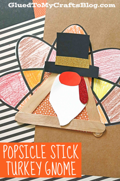 Popsicle Stick Turkey Gnome - Thanksgiving Craft