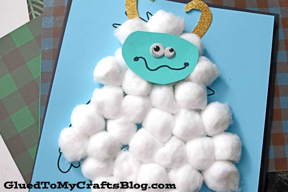 Cotton Ball Yeti Craft Idea