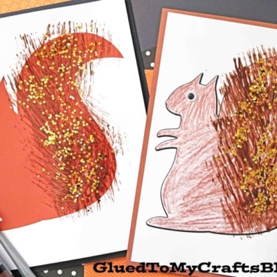 Fork Painted Squirrel Tail Craft Idea
