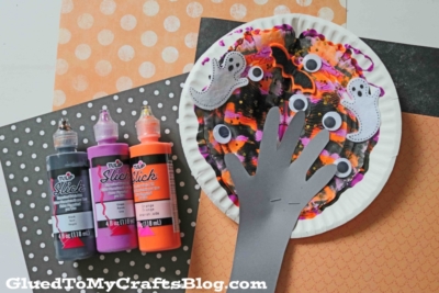 Paint Splat Halloween Tree Craft Idea For Kids