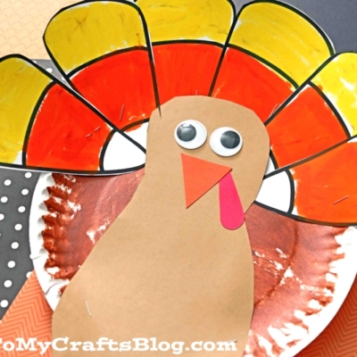 Paper Plate Candy Corn Turkey Craft