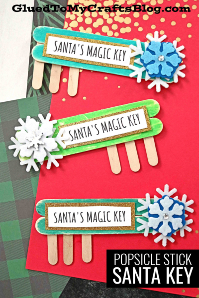 Popsicle Stick Santa's Key - Craft Idea For Christmas