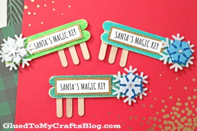 Popsicle Stick Santa's Key - Christmas Craft