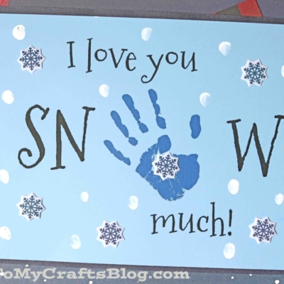 Handprint I Love You SNOW Much Keepsake