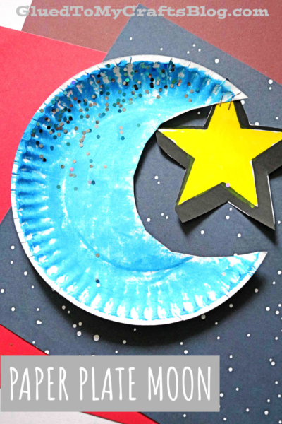Paper Plate Moon & Star Craft Idea For Kids
