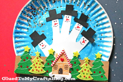 Paper Plate Winter Wonderland Scene