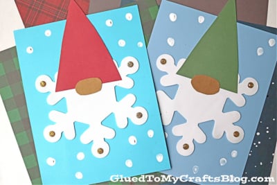 Craft Foam Snowflake Gnome Craft Idea For Kids