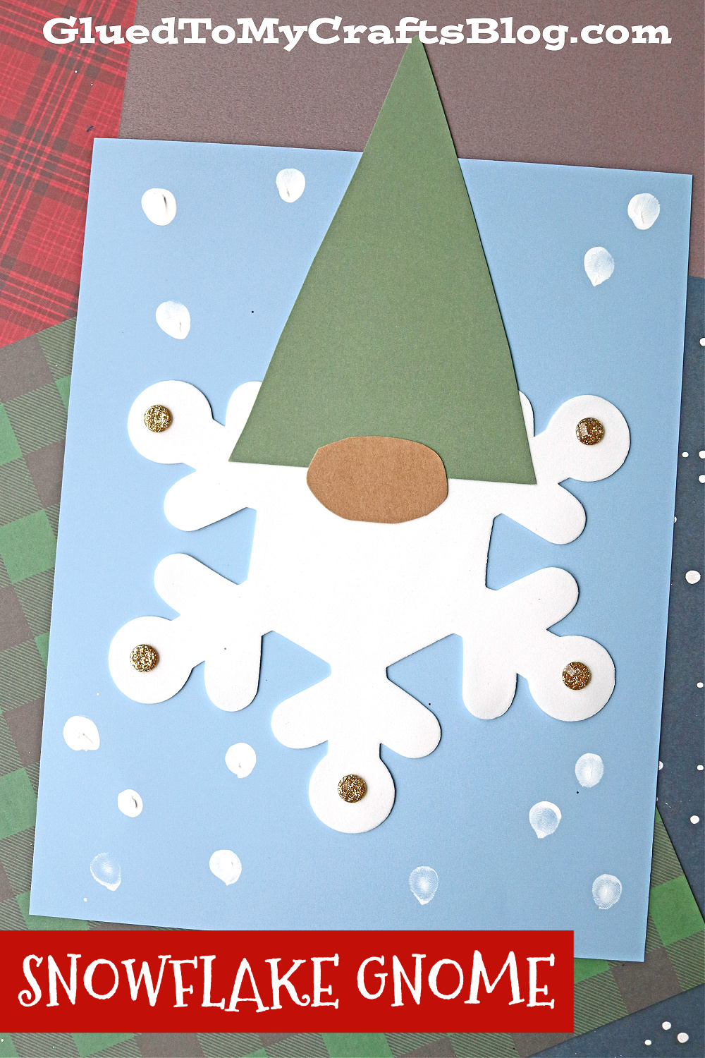 Craft Foam Snowflake Gnome Craft Idea For Kids