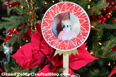 Lollipop Photo Ornament From A Paper Plate - Kid Craft