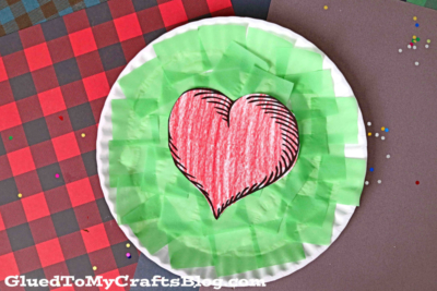 SUPER EASY Paper Plate Grinch Heart Craft Idea For Kids