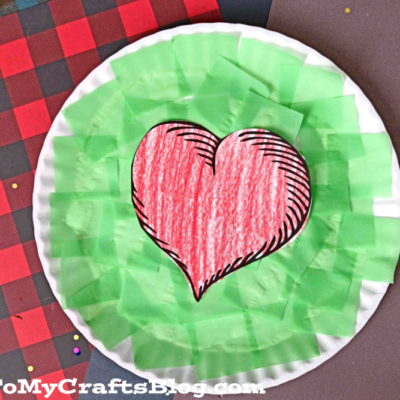 SUPER EASY Paper Plate Grinch Heart Craft Idea For Kids