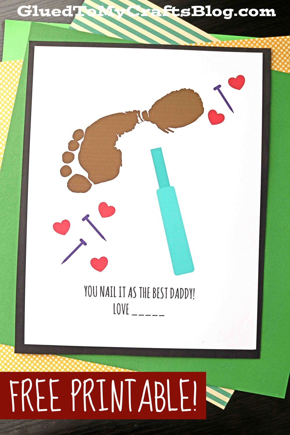 Baby Footprint You Nail It As The Best Daddy Card