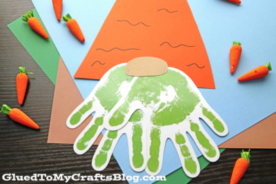 Handprint Carrot Gnome Craft Idea For Spring