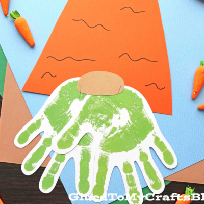 Handprint Carrot Gnome Craft Idea For Spring