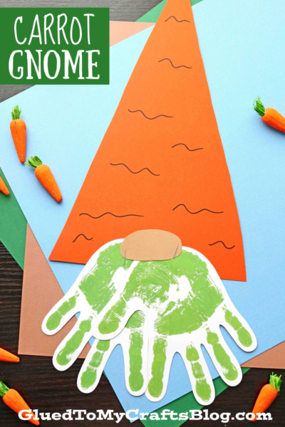 Handprint Carrot Gnome Craft Idea For Spring