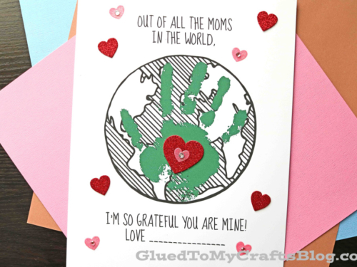 Handprint All The Moms In The World Keepsake Craft