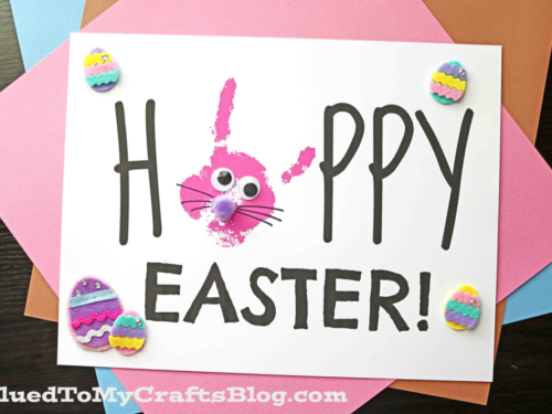 Handprint HOPPY Easter Bunny Keepsake Craft