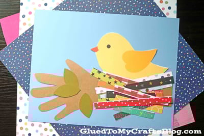 Paper Bird's Nest Craft For Kids