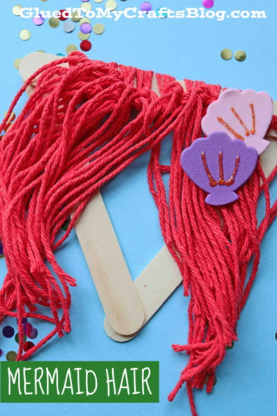Yarn Mermaid Hair Craft Idea For Kids