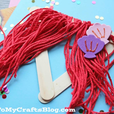 Yarn Mermaid Hair Craft Idea For Kids