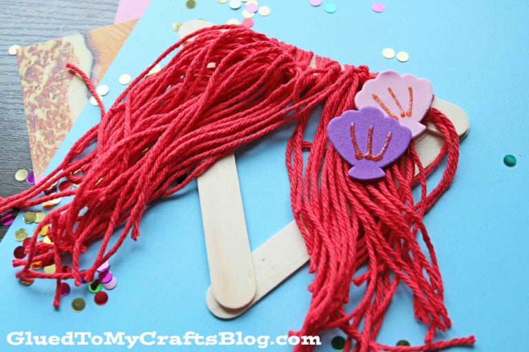 Yarn Mermaid Hair Craft Idea For Kids