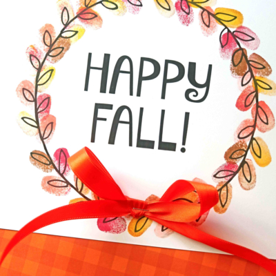 Fingerprint Fall Wreath Craft Idea For Kids
