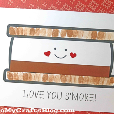 Fingerprint S'mores Craft Idea For Kids
