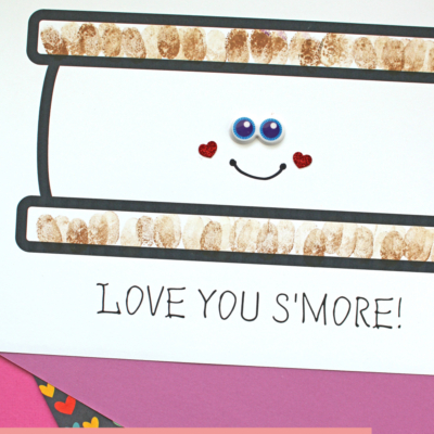 Fingerprint S'mores Craft Idea For Kids