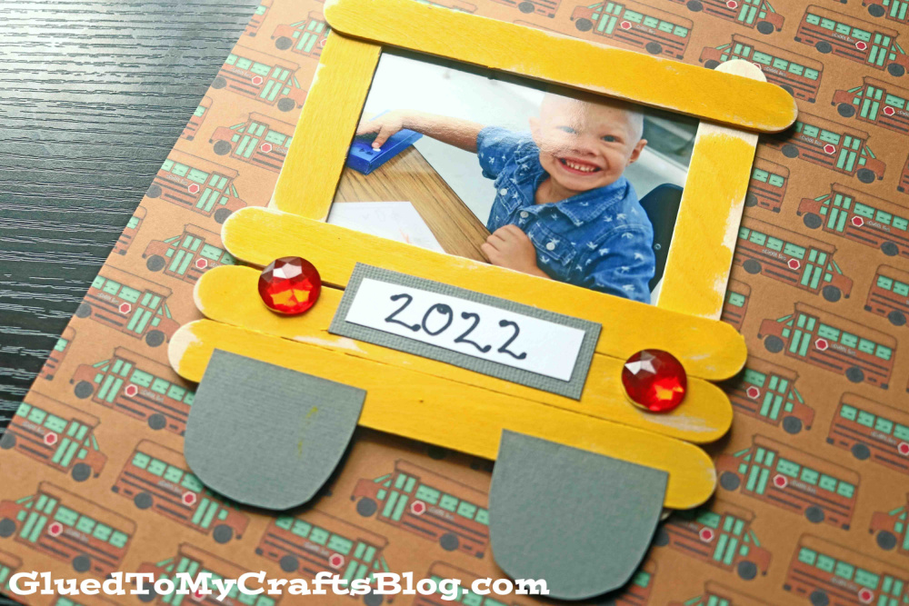 How To Make A School Bus Picture Frame Glued To My Crafts Let's Get