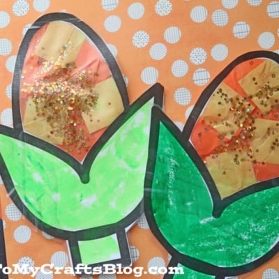 Corn Suncatcher Craft Idea For Kids
