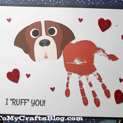 Handprint Dog - I "RUFF" You Keepsake