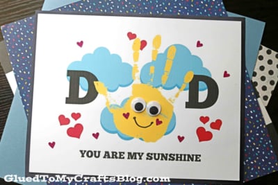 Handprint Dad You Are My Sunshine