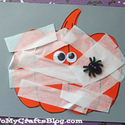 Paper Pumpkin Mummy Craft