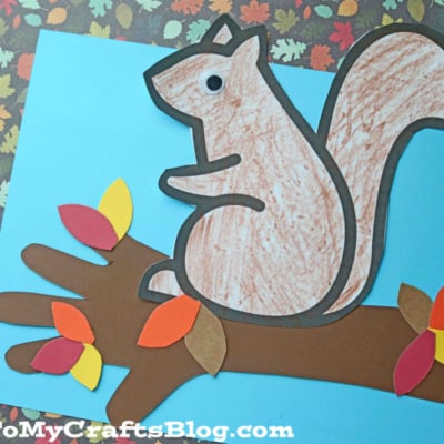 Squirrel On Tree Branch Craft Idea For Kids