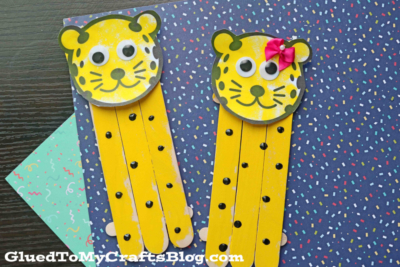 Popsicle Stick Leopard Craft Idea For Kids