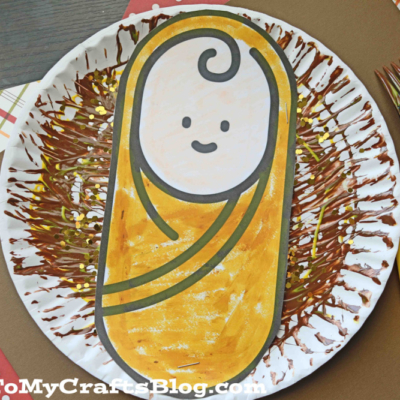 Baby Jesus In A Manger Nativity Craft