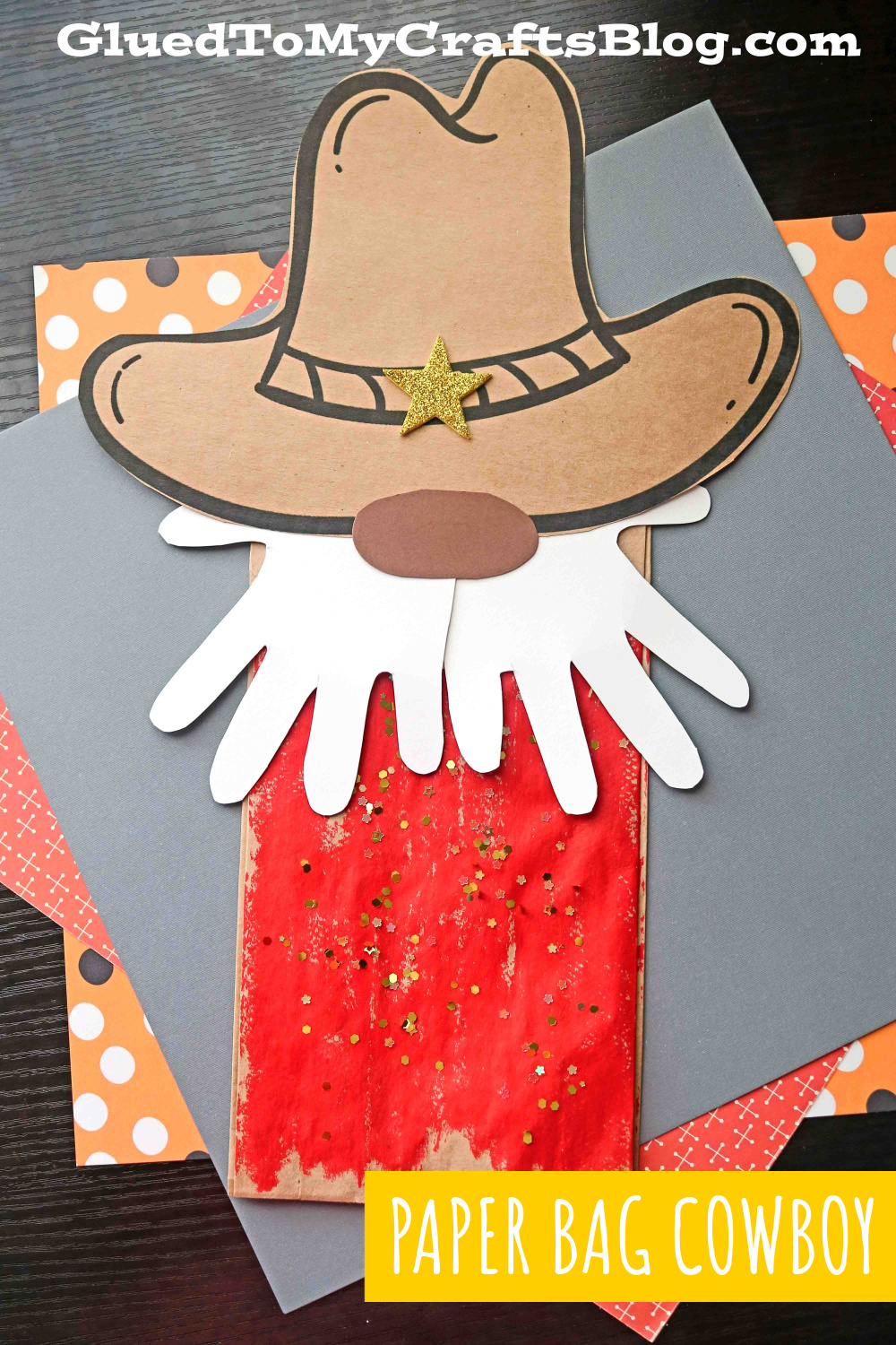 Paper Bag Cowboy Puppet Glued To My Crafts Let s Get Crafty Paper Bag Cowboy Puppet Glued To My Crafts Let s Get Crafty