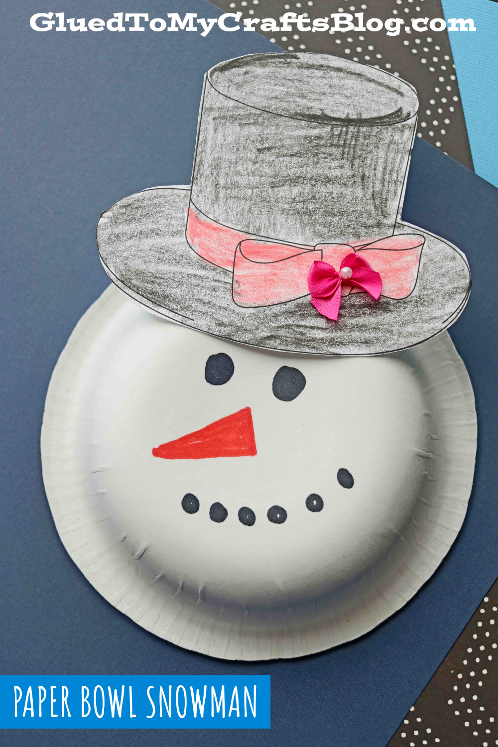 Paper Bowl Snowman Craft