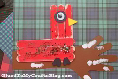 Popsicle Stick Cardinal Craft