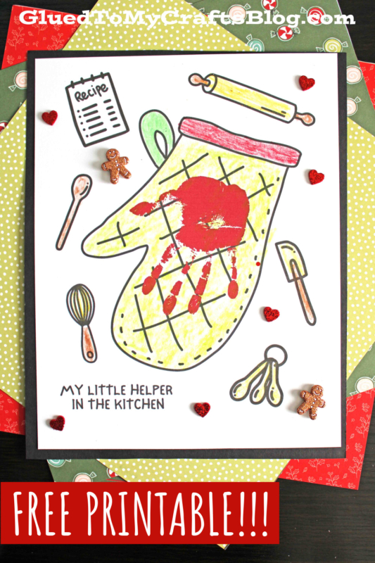 Handprint "My Little Helper In The Kitchen" Keepsake