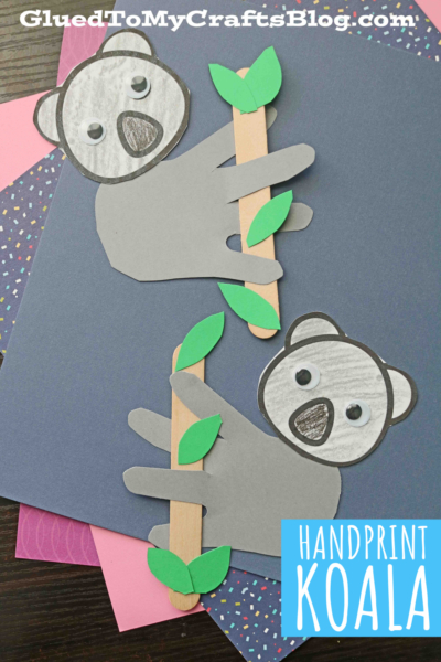 Handprint Koala On Eucalyptus Tree