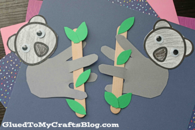Handprint Koala On Eucalyptus Tree