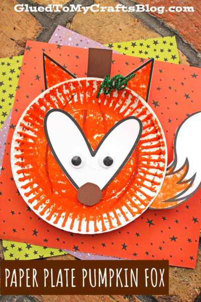 Paper Plate Pumpkin Fox Craft