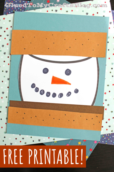 Paper Snowman S'mores Craft Idea