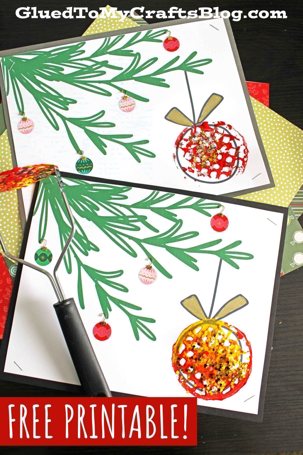 Potato Masher Stamped Christmas Ornament Craft For Kids