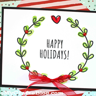 Fingerprint Christmas Wreath Craft Idea For Kids