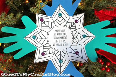 Handprint Snowflake Ornament