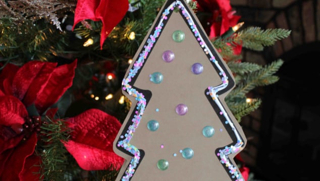 Paper Gingerbread Christmas Tree Cookie Ornament