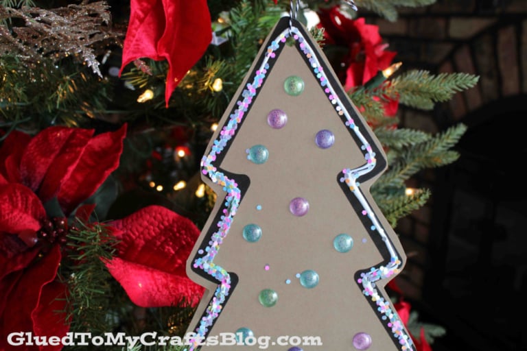 Paper Gingerbread Christmas Tree Cookie Ornament